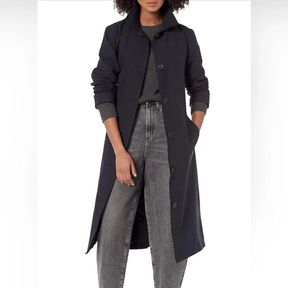 NWT Amazon Essentials Women's Relaxed-Fit Water Repellant Trench Coat - Picture 4 of 4